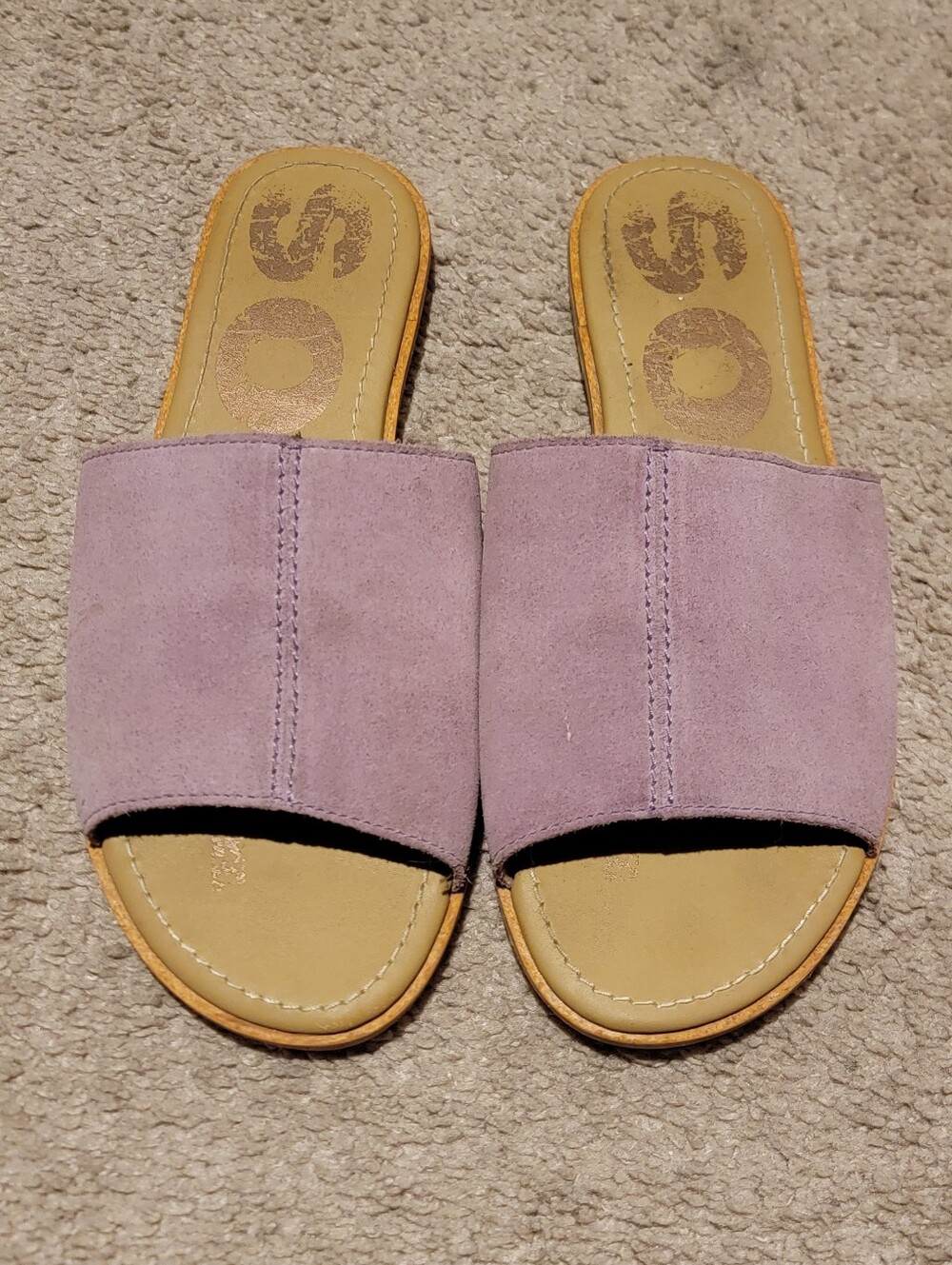 Sorel Ella Block Suede Slide Shale Mauve Size 8 - Picture 5 of 9